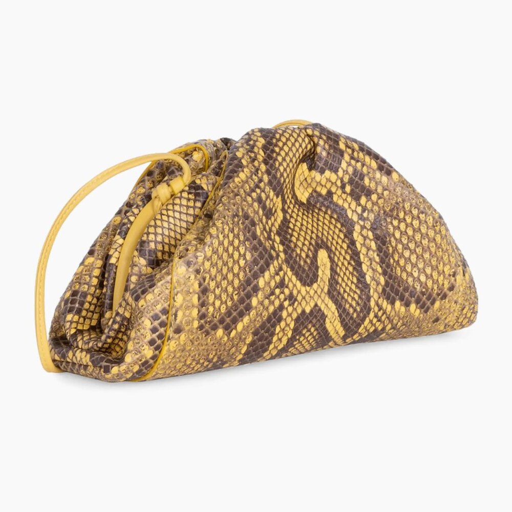 Bottega Veneta Small The Pouch Python-Embossed Le… - image 1